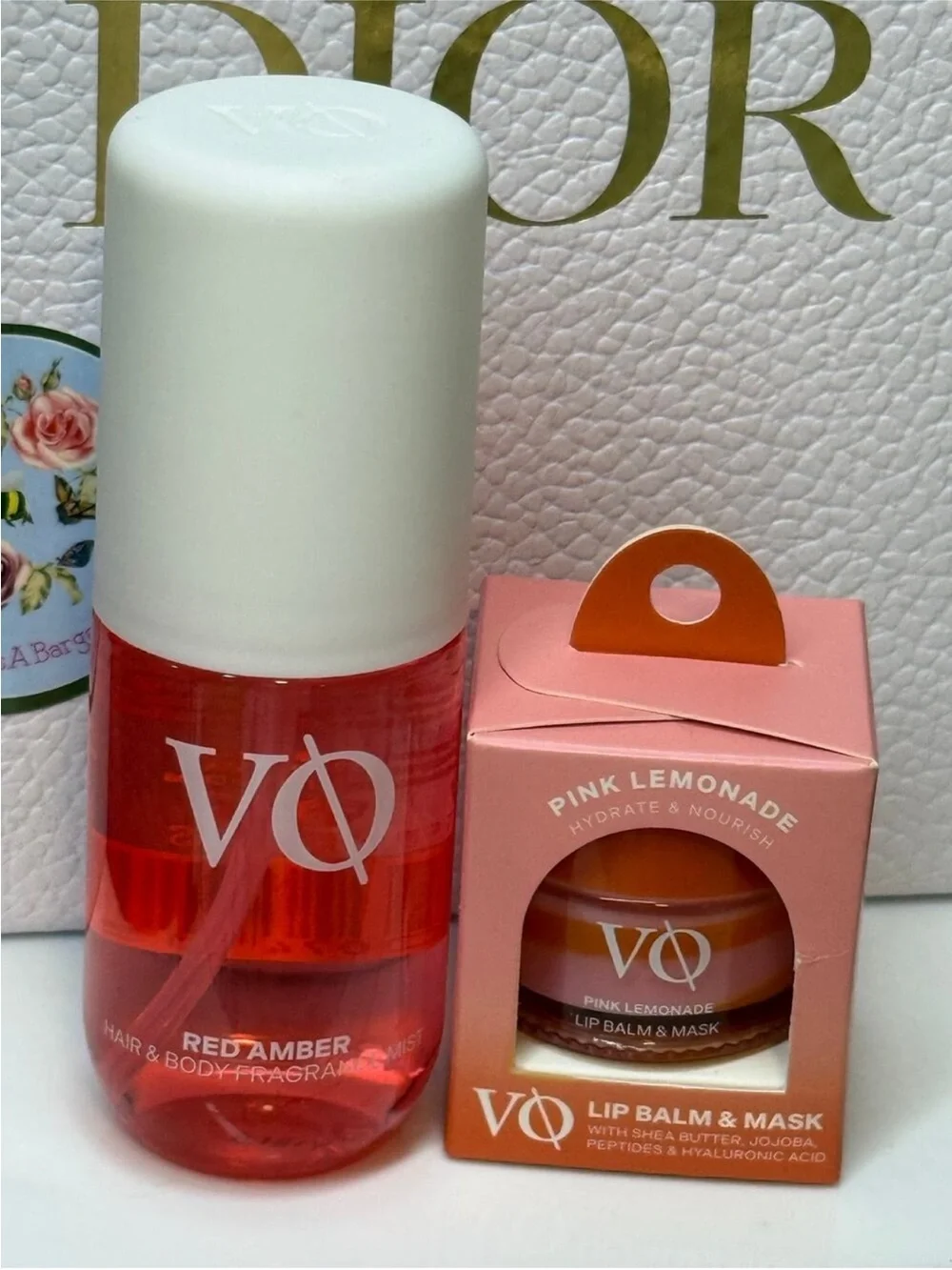 Vitamasque 2 Pc BUNDLE • Hair & Body Mist - Red Amber & Lip Balm • Pink Lemonade